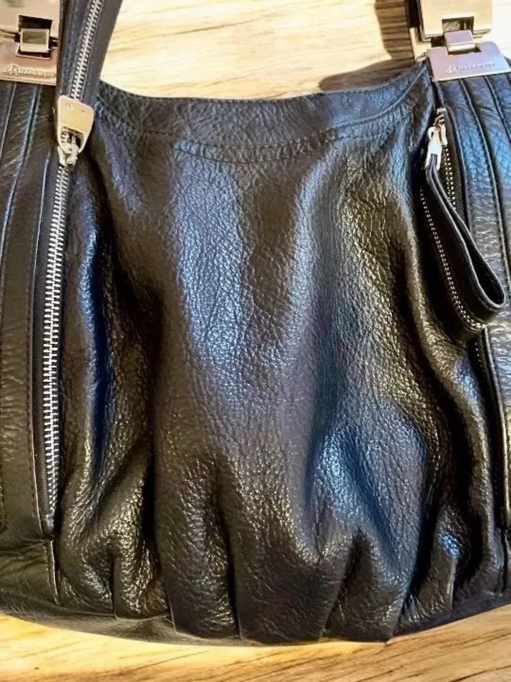 B. Makowsky Slouchy Leather Handbag – Purse with Silver Tone Hardware – Leopard
